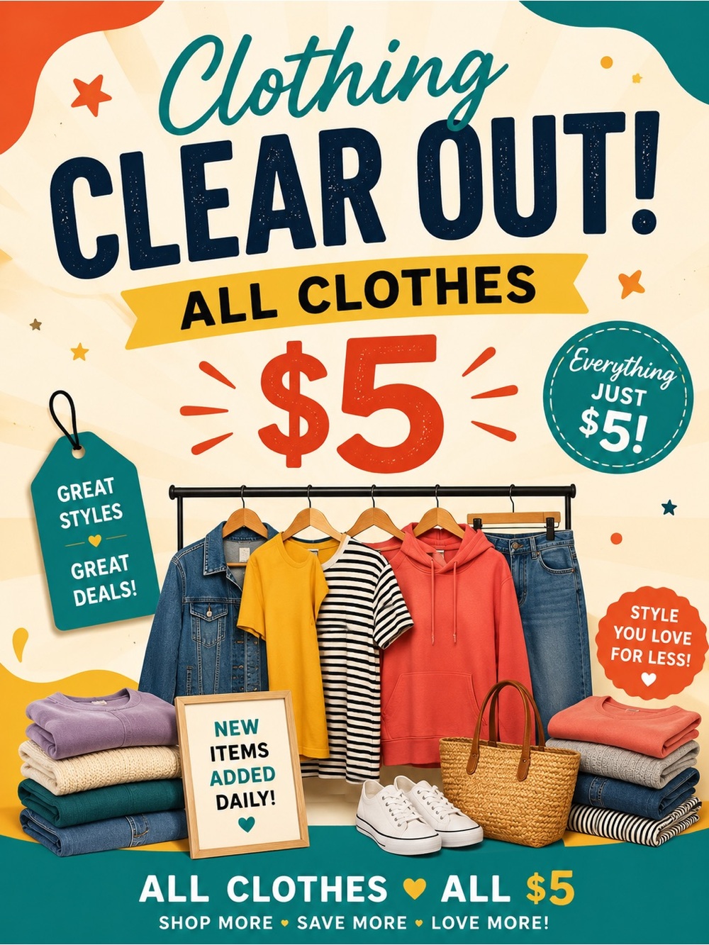 Clothing Clear Out Sale